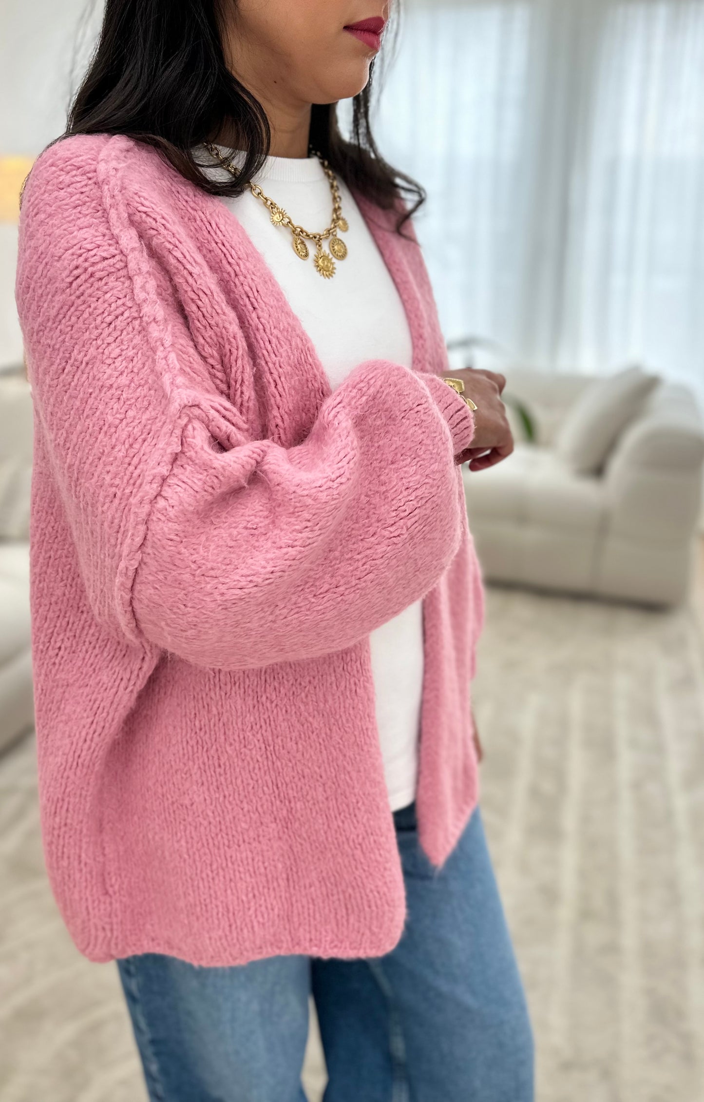 Gilet Giselle rose