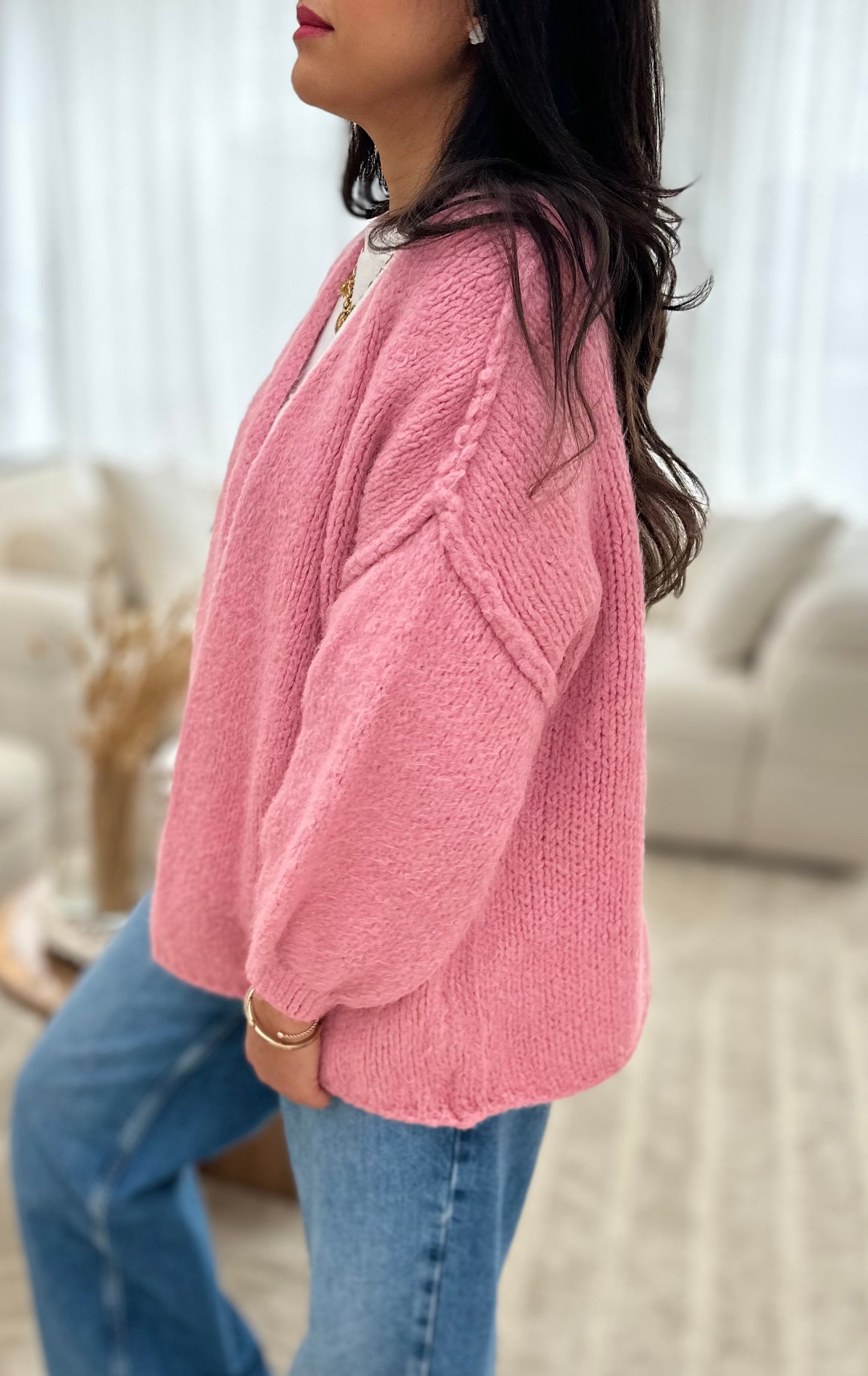 Gilet Giselle rose