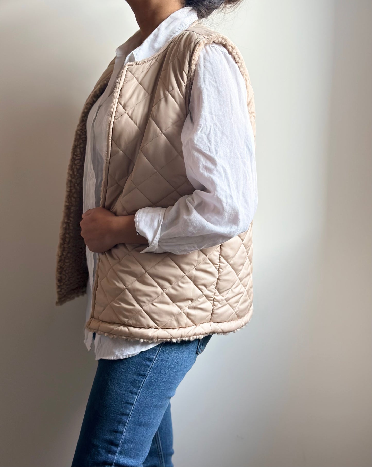 Doudoune Réversible Beige