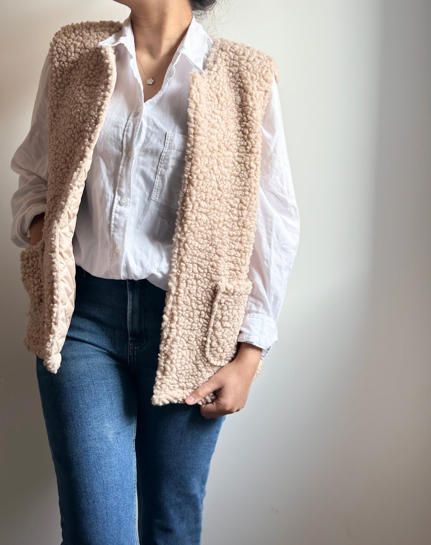 Doudoune Réversible Beige