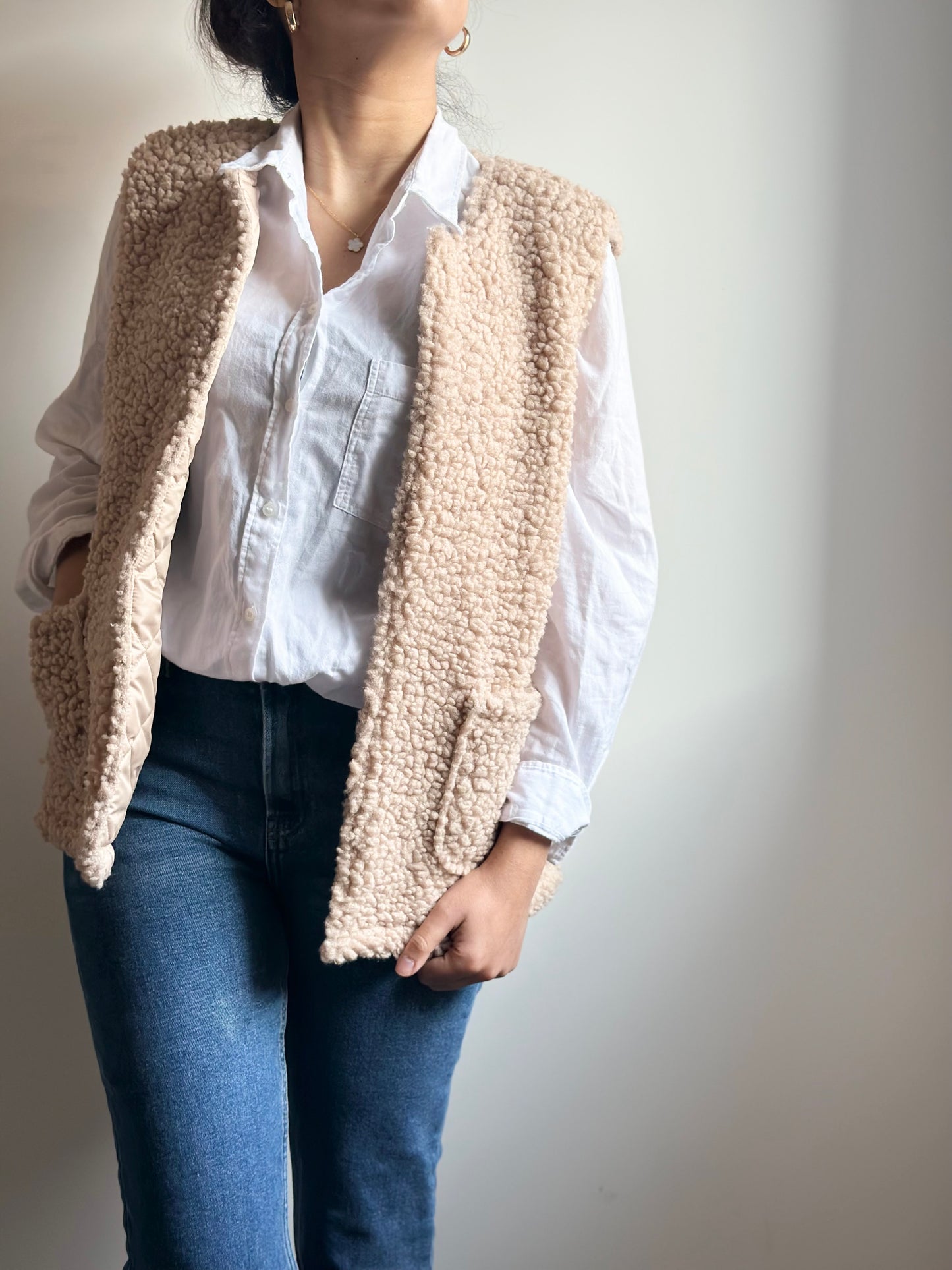 Doudoune Réversible Beige