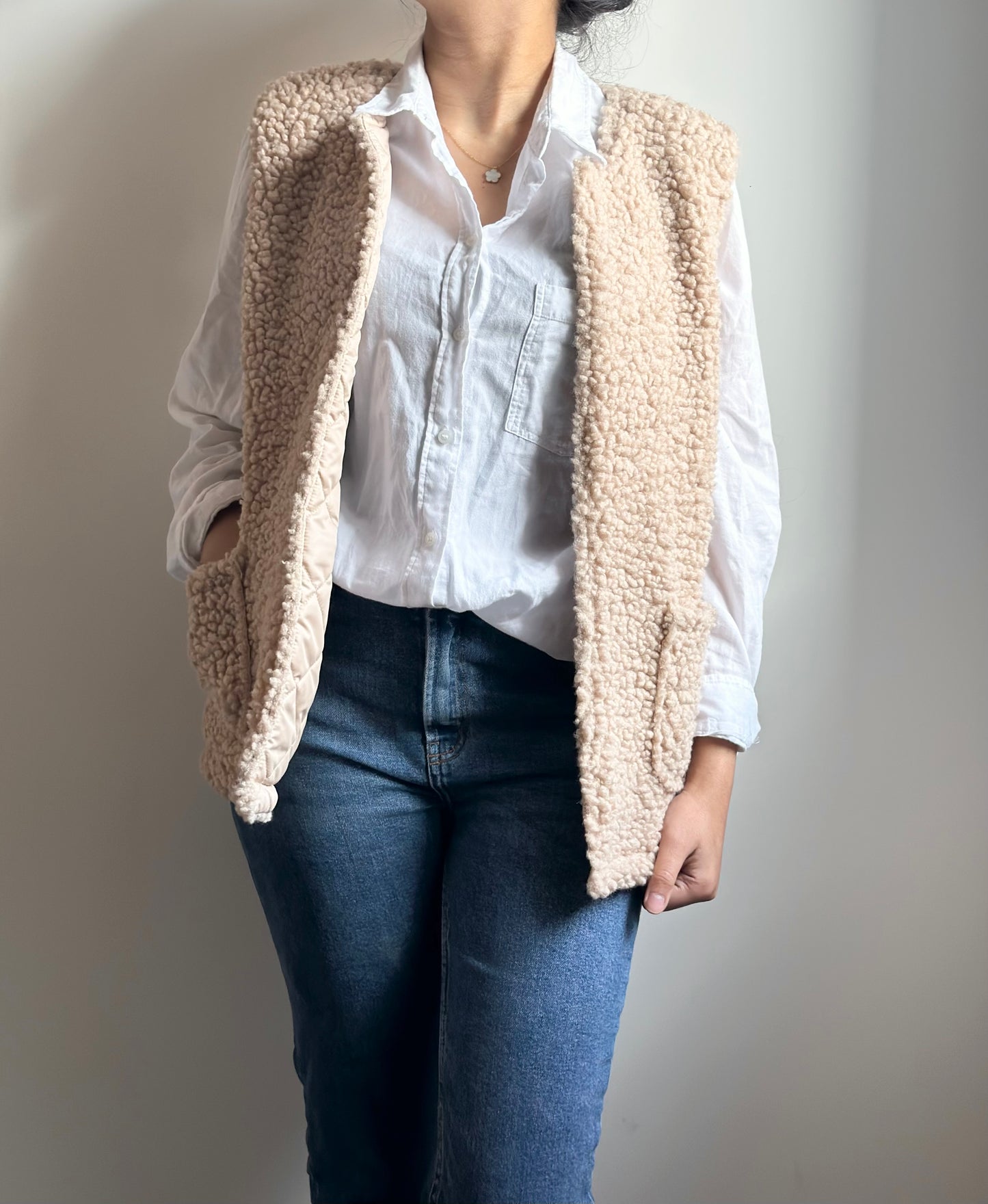 Doudoune Réversible Beige