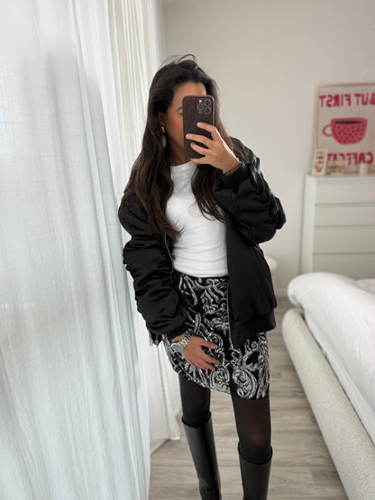 Bomber Satiné Black